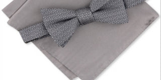 Alfani Men's Geometric Pre Tied Satin Pocket Square Sets Gray Size Regular