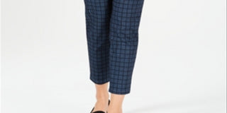 Charter Club Women's Bristol Printed Ankle Jeans Blue Size 12