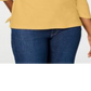 Karen Scott Women's Cotton Lace up Shirt Yellow Size XX-Large