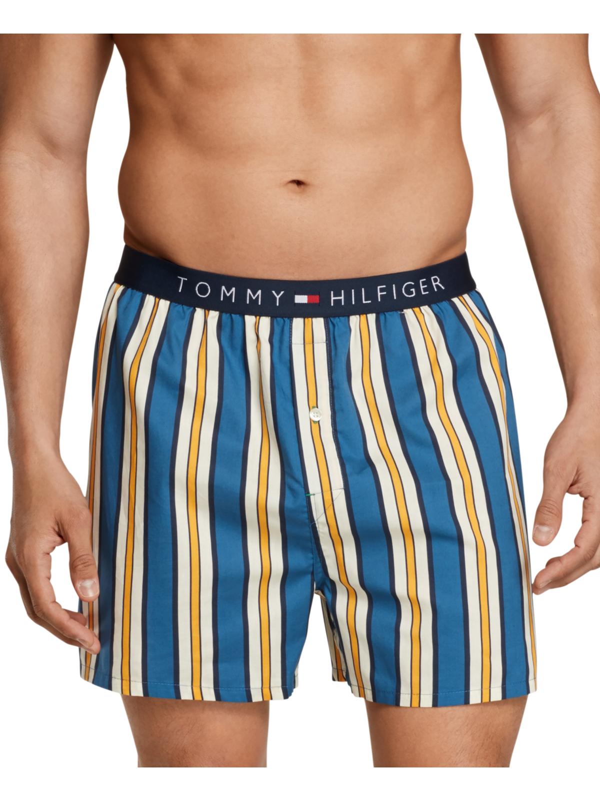 Tommy Hilfiger Men's Stripe Print Boxer Blue Size Medium