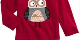First Impressions Baby Boy's Cotton Little Owl T-Shirt Red Size 6-9MOS
