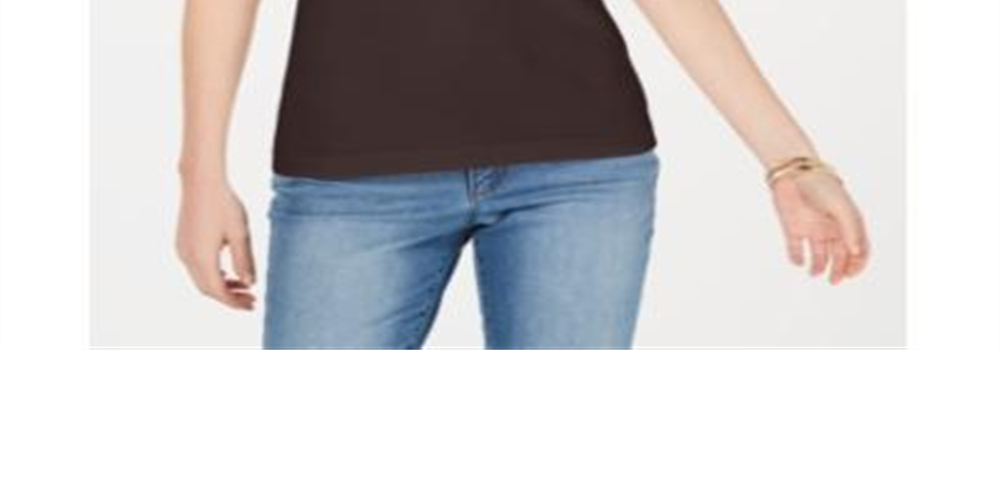 Karen Scott Women's Scoop Neck Cotton Tank Top Brown Size X-Large