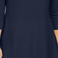 JM Collection Women's Grommet Cold Shoulder Tunic Blue Size X-Small