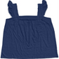 Style & Co Women's Embroidered Flutter Strap Tank Top Blue Size Small