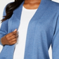 Karen Scott Women's Open Front Cardigan Blue Size Small