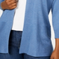 Karen Scott Women's Open Front Cardigan Blue Size Small