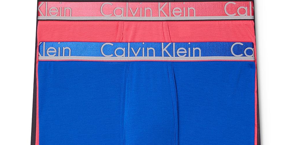 Calvin Klein Men's Microfiber 3 Pack Boxer Briefs Blue Size Small