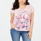 Style & Co Women's Graphic Print High Low Top Pink Size Medium