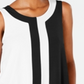 Alfani Women's Colorblocked Sleeveless Top Black Size Petite