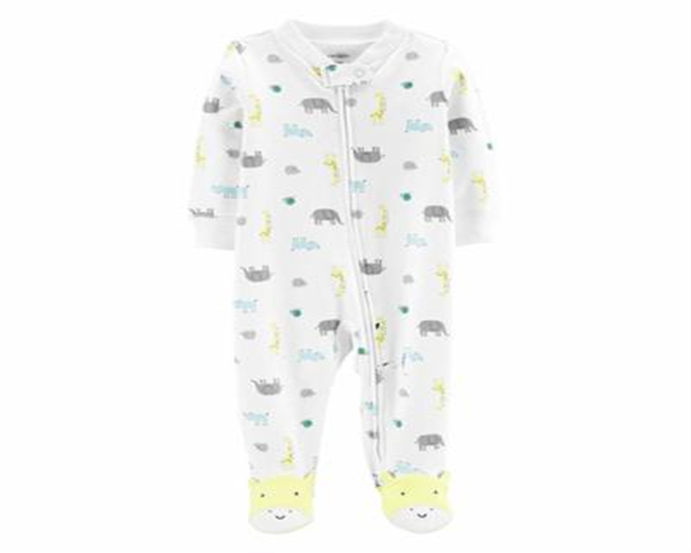Carter's Baby Boy's Footed Sleep & Play White Size 9MOS