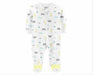 Carter's Baby Boy's Footed Sleep & Play White Size 9MOS