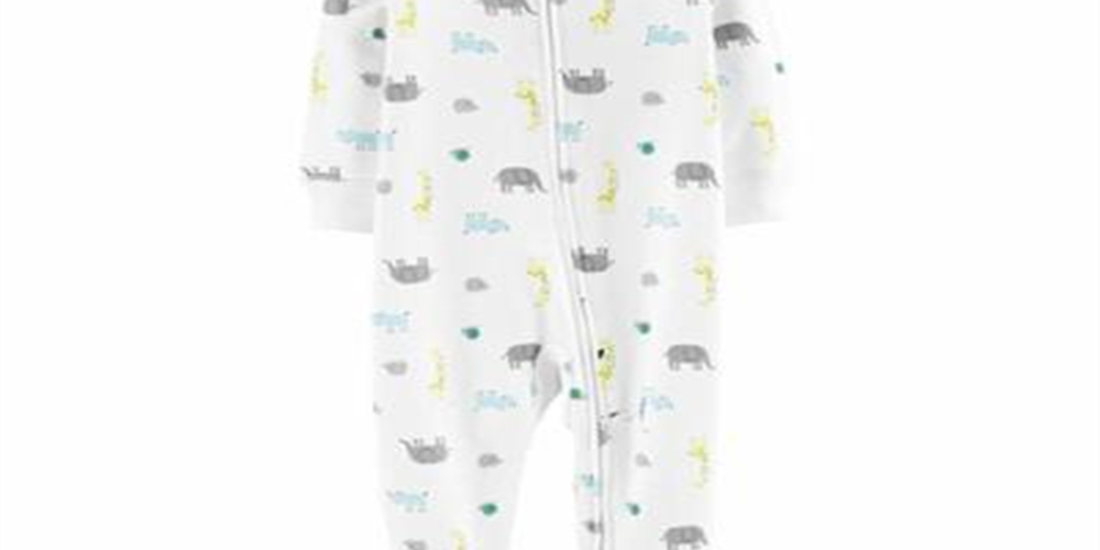 Carter's Baby Boy's Footed Sleep & Play White Size 9MOS