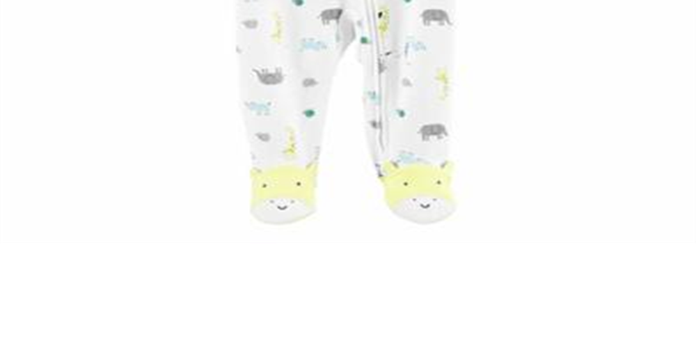 Carter's Baby Boy's Footed Sleep & Play White Size 9MOS