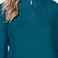 Karen Scott Women's Cotton Zip Neck Sweater Teal Size XX-Large