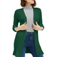 Maison Jules Women's Ribbed Open Cardigan Sweater Green Size XX-Large