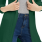 Maison Jules Women's Ribbed Open Cardigan Sweater Green Size XX-Large