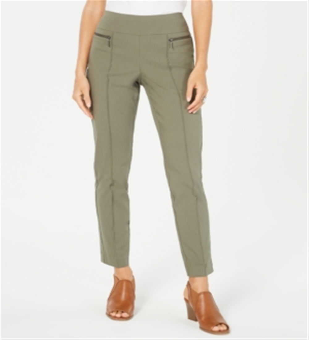 Style & Co Women's Pull on Skinny Pants Green Size X-Small