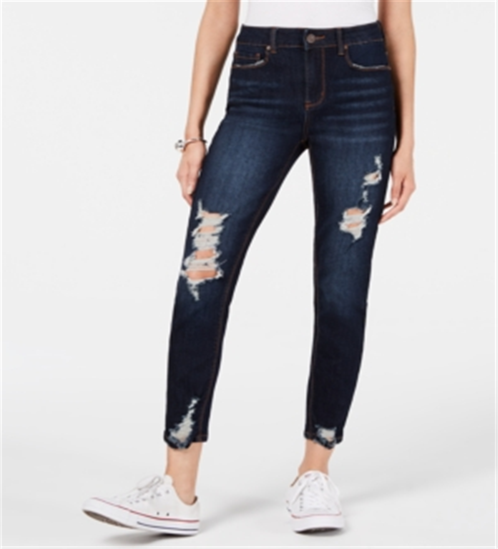 Indigo Rein Junior's Ripped Denim Jeggings Blue Size 11