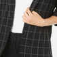 Calvin Klein Women's Windowpane Roll Tab Blazer Black Size 16