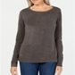 Karen Scott Women's Ottoman Stitch Sweater White Size Petite L