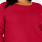 Alfani Women's Ribbed Snap Detail Sweater Red Size -2XL