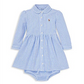 Ralph Lauren Girls' Striped Shirt Dress & Bloomers Set Blue Size 3MOS