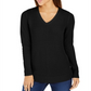 Charter Club Women's V Neck Sweater Black Size XX-Large