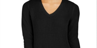 Charter Club Women's V Neck Sweater Black Size XX-Large