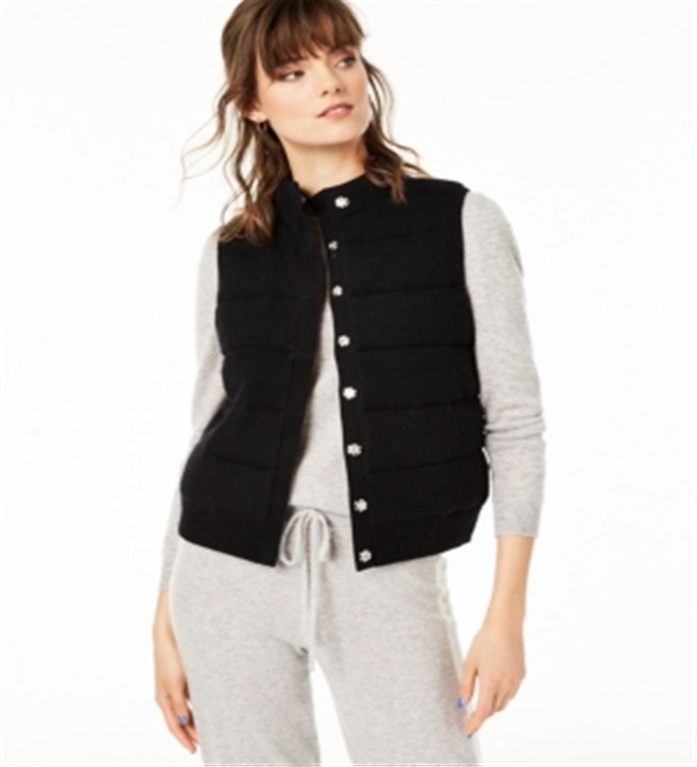 Charter Club Women's Cashmere Vest Black Size Large