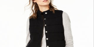 Charter Club Women's Cashmere Vest Black Size Large
