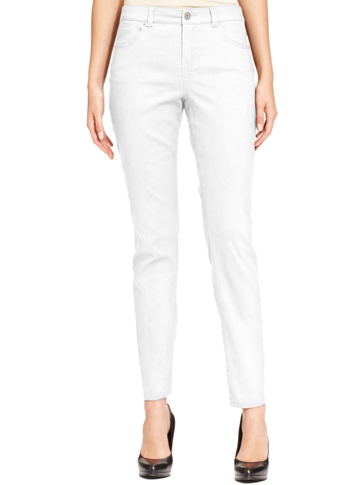 Style & Co Women's Denim Mid Rise Jeans White Size 16 SHORT