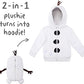 Cubcoats Kid's Olaf Frozen 2 in 1 Transforming Classic Zip Up Hoodie & Soft Plushie White