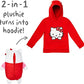 Cubcoats Hello Kitty 2 in 1 Transforming Pullover Hoodie & Soft Plushie Red