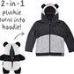 Cubcoats Papo The Panda 2 in 1 Transforming Hoodie and Soft Plushie, Black and White Unisex
