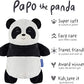 Cubcoats Papo The Panda 2 in 1 Transforming Hoodie and Soft Plushie, Black and White Unisex
