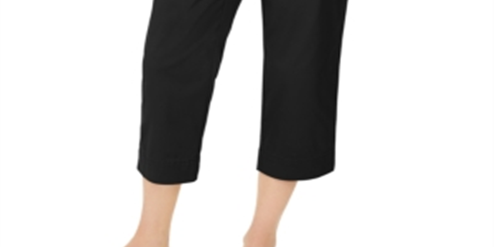 Charter Club Women's Capri Twill Pants Black Size 10