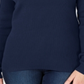 Karen Scott Women's Cotton V Neck Sweater Blue Size Large