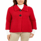 JM Collection Women's Holiday Party Textured Sweater Jacket Red Size X-Small