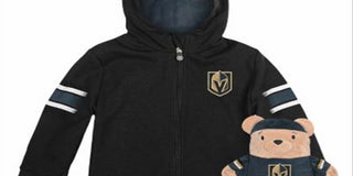 Cubcoats Boys and Girls Toddler Vegas Golden Knights 2-in-1 Transforming Full-Zip Hoodie & Soft Plushie Black Size 2T