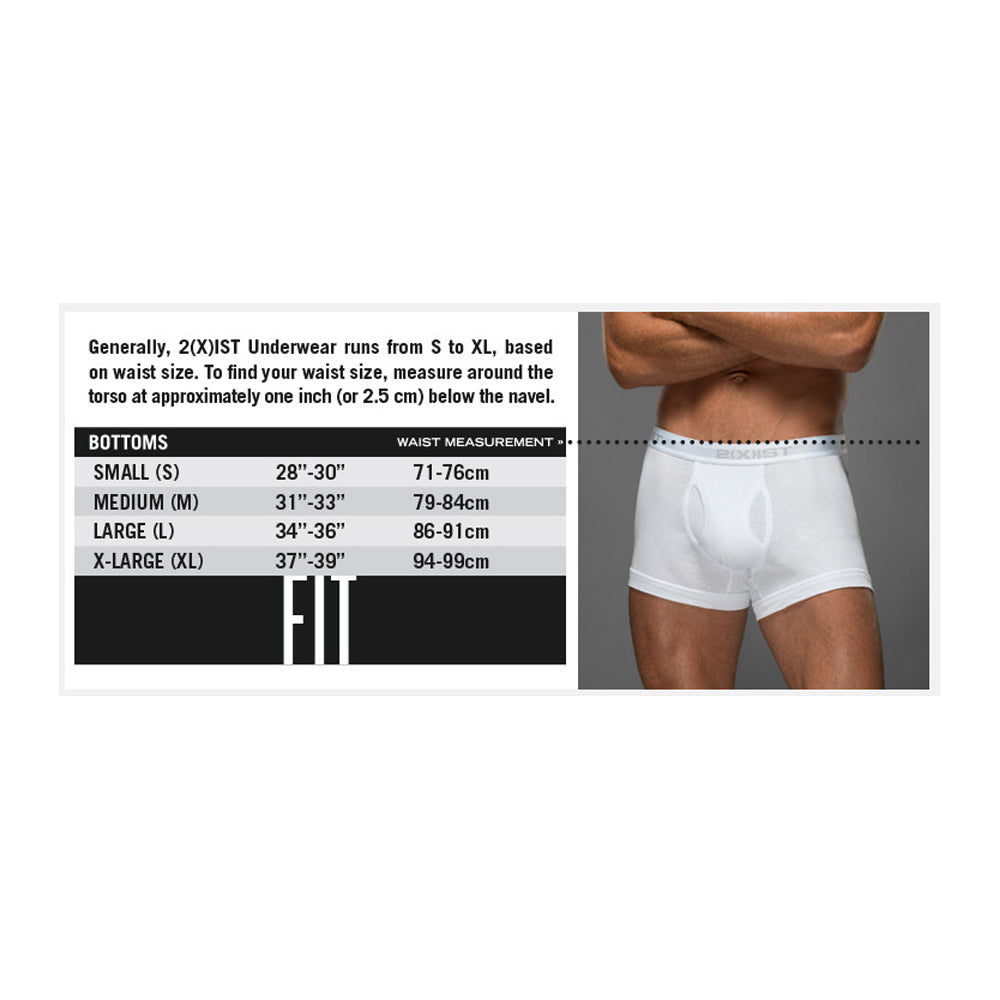 2(X)IST Men's Pride Trunk Boxer Brief Underwear Blue Size Medium