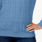 Karen Scott Women's Button Trim Mock Neck Sweater Blue Size Small