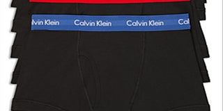 Calvin Klein Men's 5 Pk Cotton Classics Trunks Blue Size Small