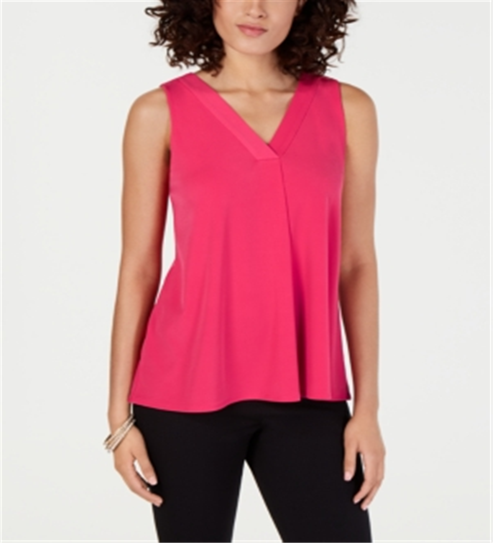 Alfani Women's V Neck Tank Top Pink Size Petite XL