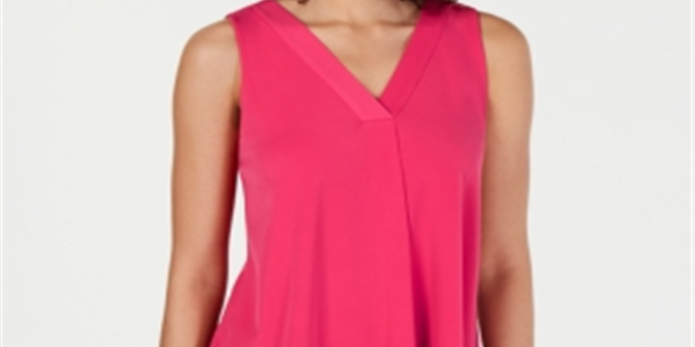 Alfani Women's V Neck Tank Top Pink Size Petite XL