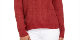 Hippie Rose Junior's Chenille V Neck Sweater Red Size X-Large