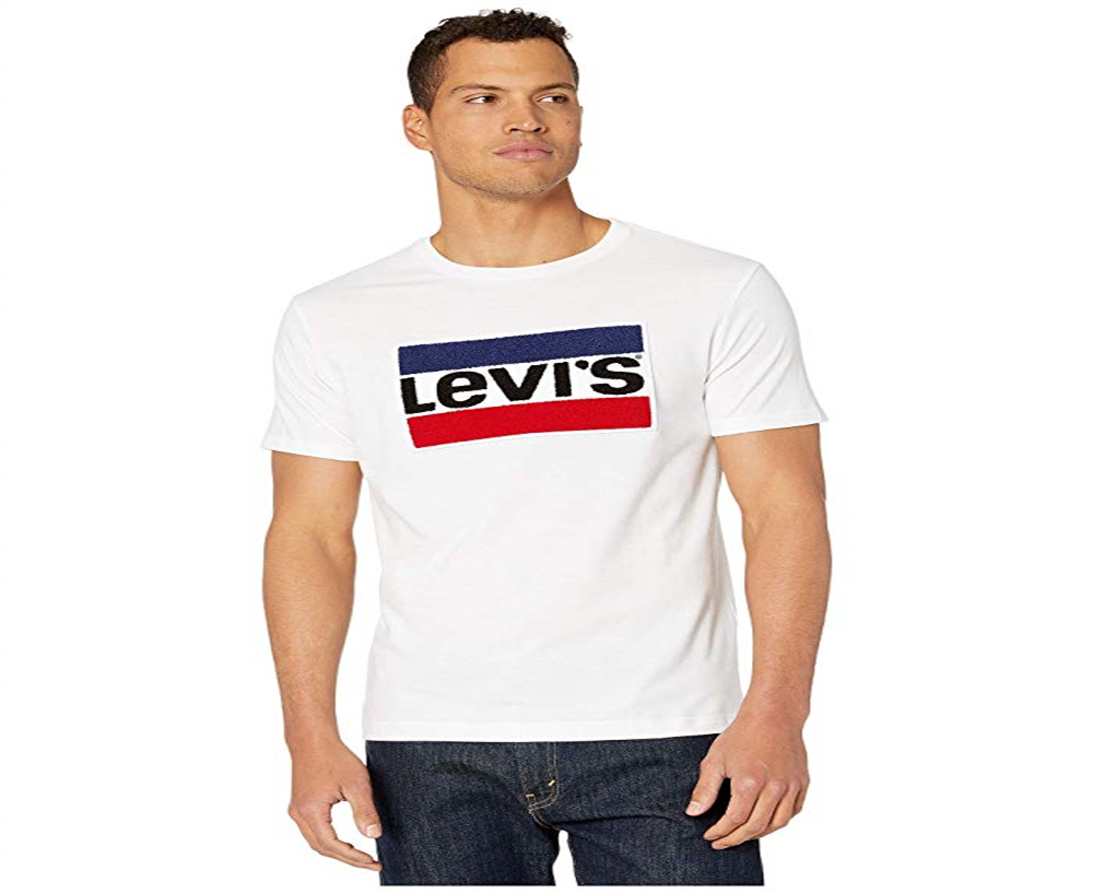 Levi's Men's Logo T-Shirt White Size Large