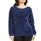 Karen Scott Women's Boat Neck Chenille Sweater Blue Size XX-Large