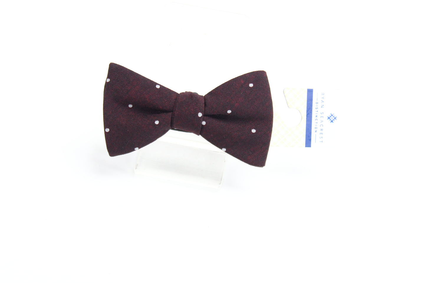 Ryan Seacrest Distinction Men's Bow Umbria Dot Pre Tie Red Size Regular