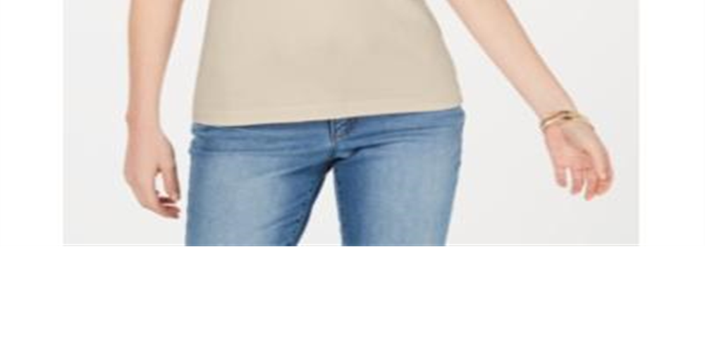 Karen Scott Women's Scoop Neck Cotton Tank Top Brown Size Medium