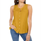 Style & Co Women's Button Down Tank Top Yellow Size XX-Large